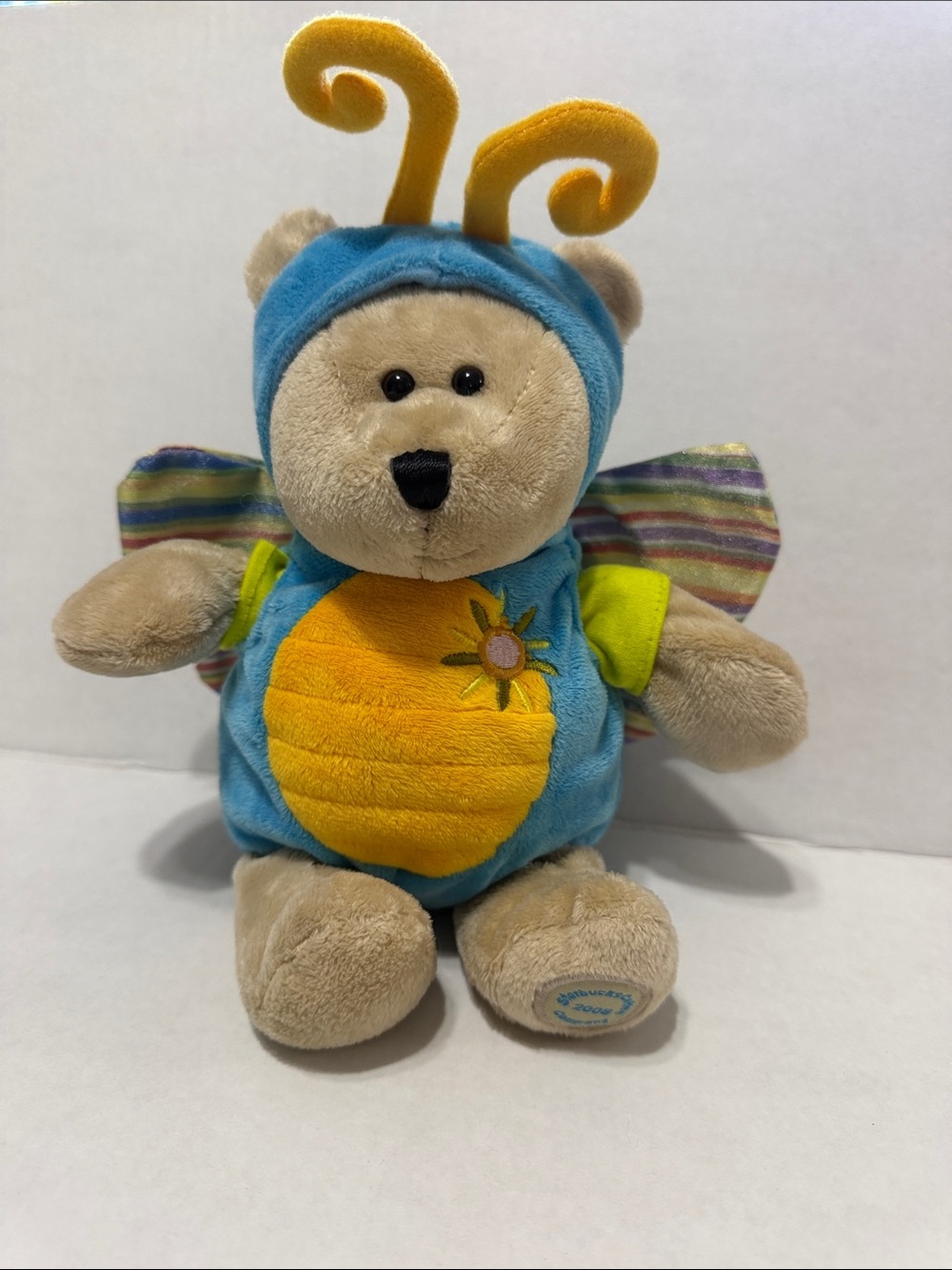 Starbucks Bearista Bear Butterfly Plush Stuffed Toy 2008